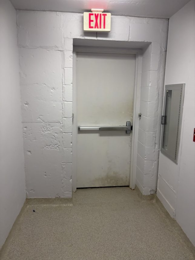 Figure 9: A picture of the door connecting Johnston Student Center and Pamplin College of Business (Original photograph, Anjan Bellamkonda)