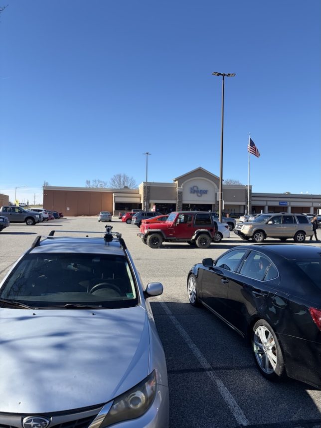 Figure 10: A picture taken at University City Boulevard, outside Kroger. (Original photograph, Anjan Bellamkonda)