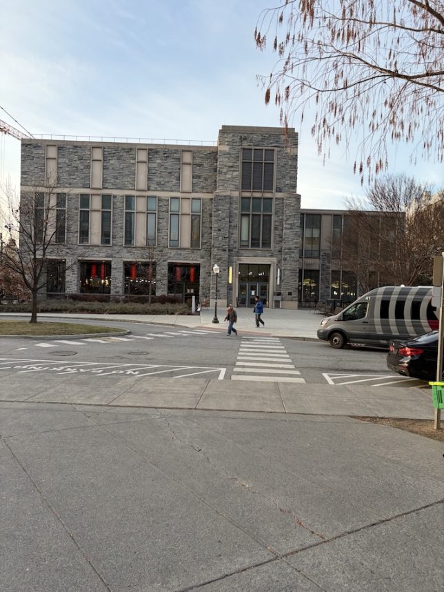 Figure 11: A picture taken in front of Lavery Hall showing the multi floor design. (Original photograph, Anjan Bellamkonda)