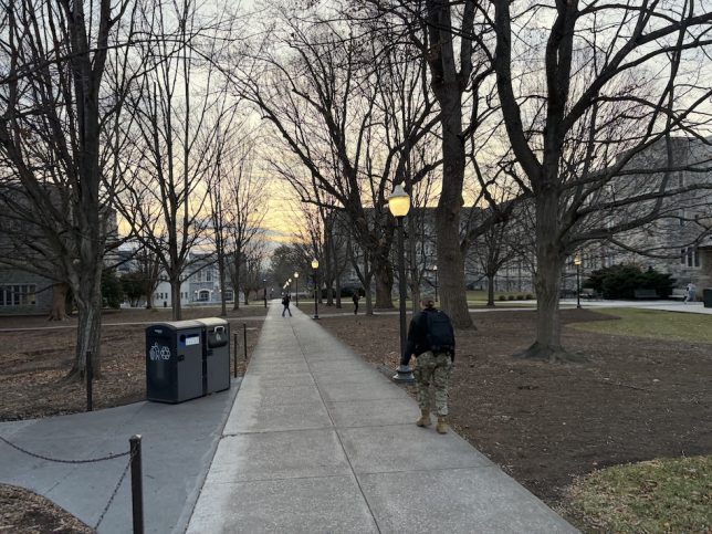 Figure 15: A picture taken from the south east side of Robeson hall with Pamplin Hall showing the similarity in design. (Original photograph, Anjan Bellamkonda)