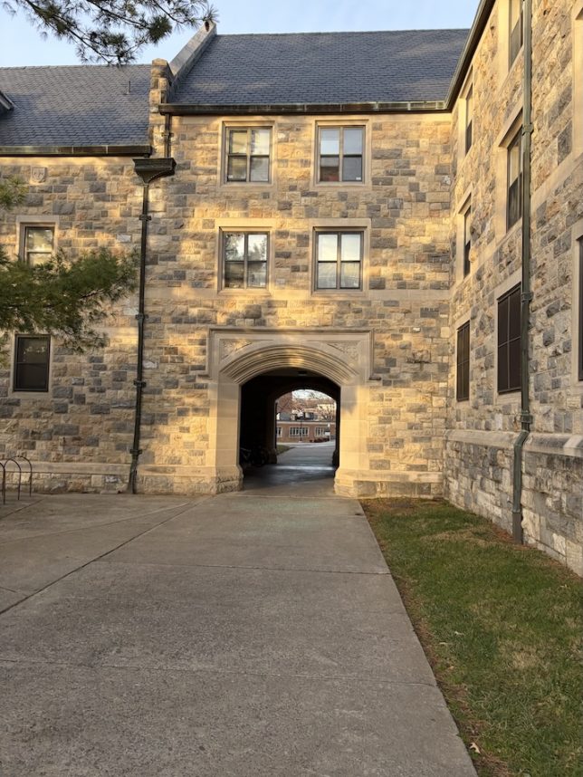 Figure 19: A picture showing the arch at Vawter Hall (Original photograph, Anjan Bellamkonda)